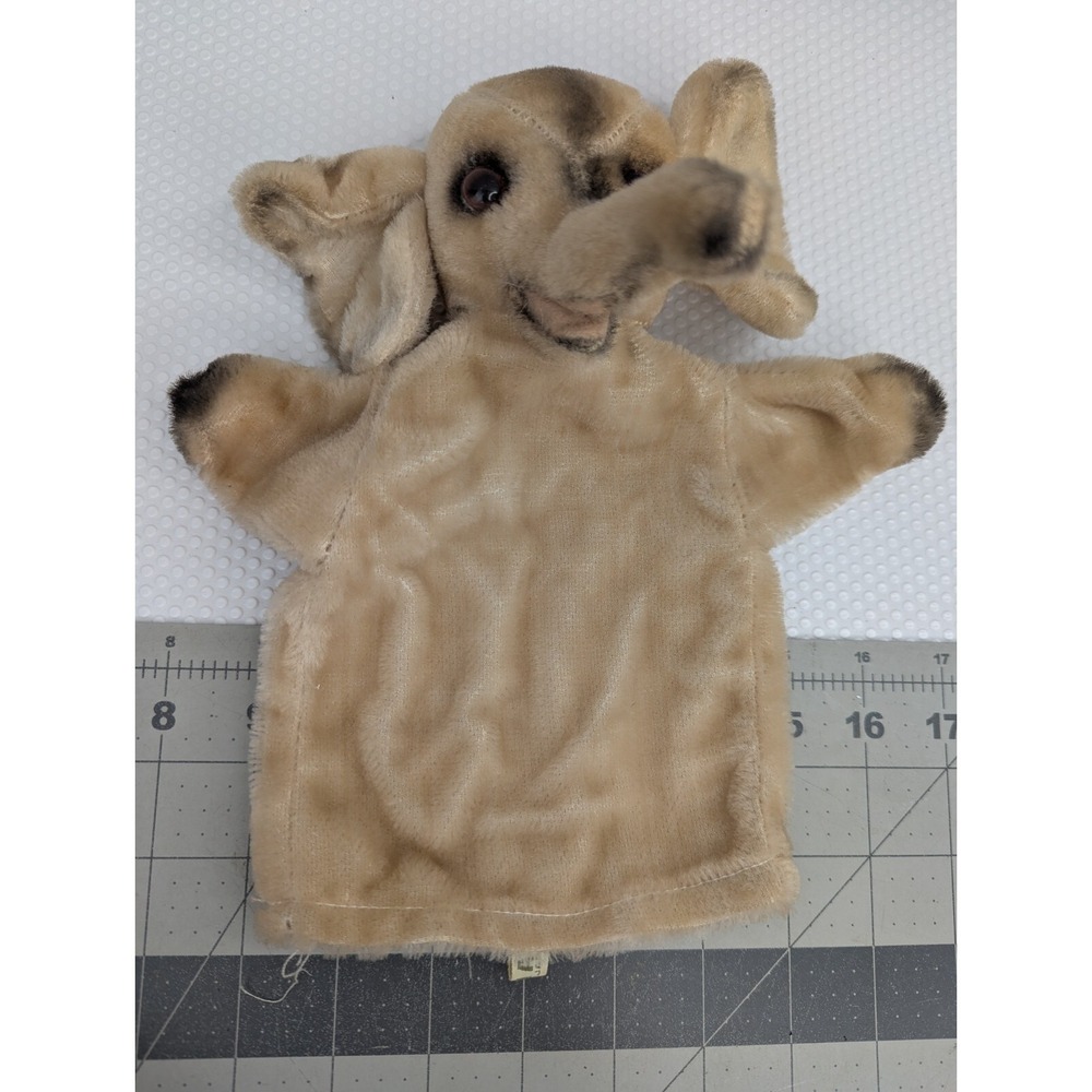 Kamar Mohair Wool Elephant‎ Hand Puppet Plush DAMAGED Read Stuffed Animal Toy